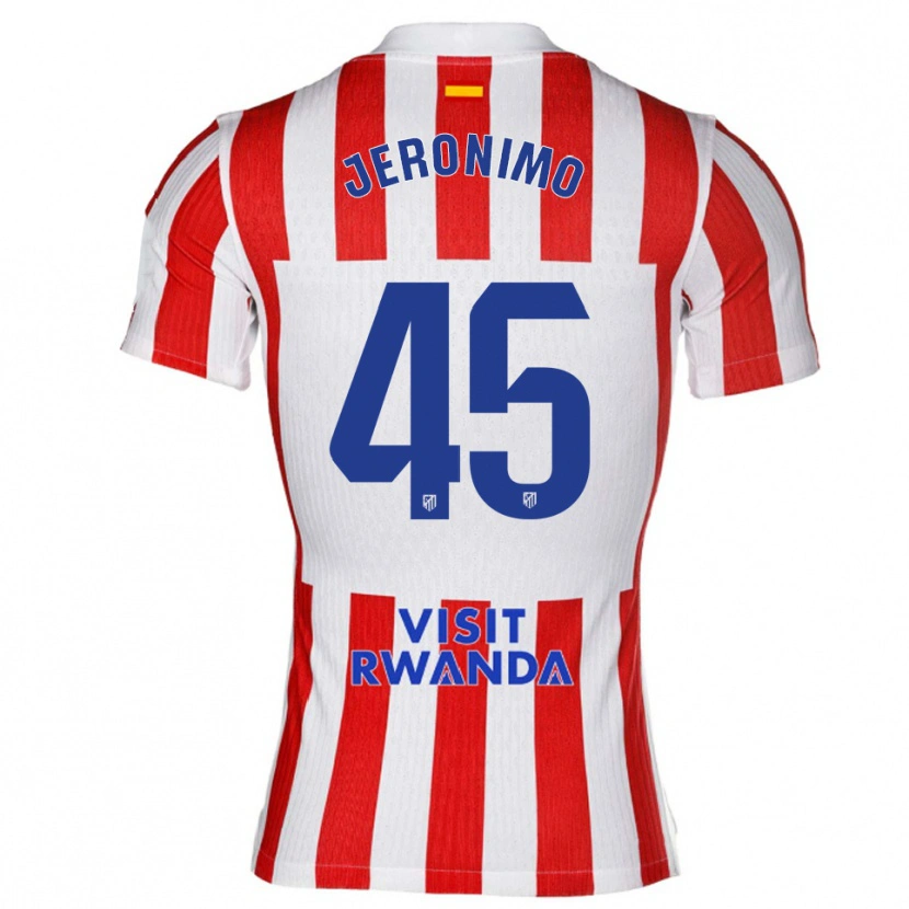 Danxen Barn Isaiah Jeronimo #45 Röd Vit Hemmatröja Matchtröjor 2025/26 Tröjor T-Tröja