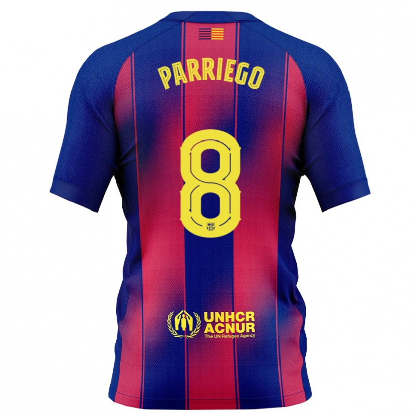 Danxen Barn Marcos Parriego #8 Blå Röd Hemmatröja Matchtröjor 2025/26 Tröjor T-Tröja