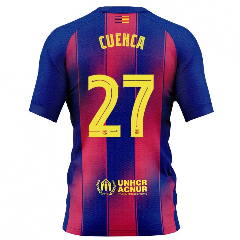 Danxen Barn Andrés Cuenca #27 Blå Röd Hemmatröja Matchtröjor 2025/26 Tröjor T-Tröja