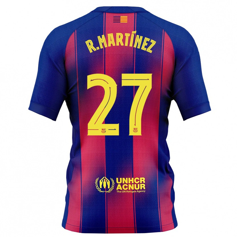 Danxen Barn Roger Martínez #27 Blå Röd Hemmatröja Matchtröjor 2025/26 Tröjor T-Tröja