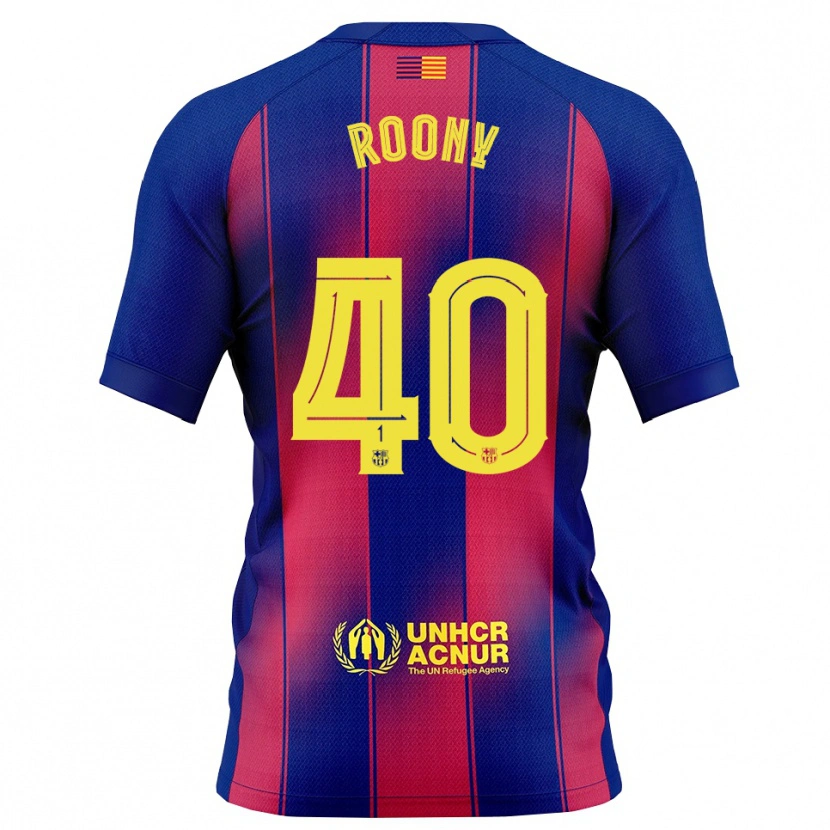 Danxen Barn Roony Bardghji #40 Blå Röd Hemmatröja Matchtröjor 2025/26 Tröjor T-Tröja
