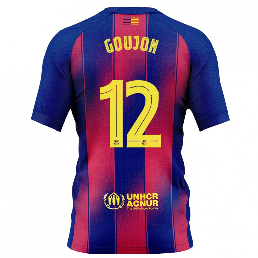 Danxen Barn Iker Goujon #12 Blå Röd Hemmatröja Matchtröjor 2025/26 Tröjor T-Tröja