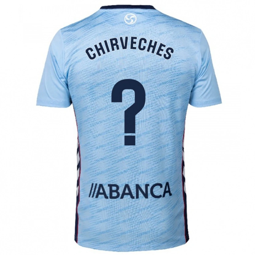Danxen Barn Raúl Chirveches #0 Himmelsblå Röd Hemmatröja Matchtröjor 2025/26 Tröjor T-Tröja
