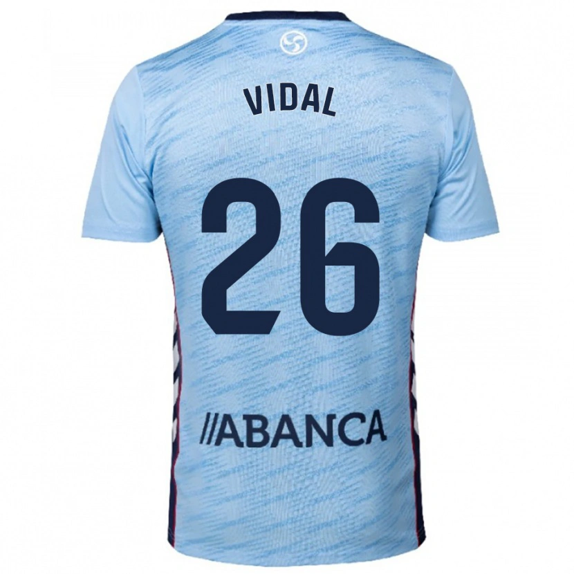 Danxen Barn Marc Vidal #26 Himmelsblå Röd Hemmatröja Matchtröjor 2025/26 Tröjor T-Tröja