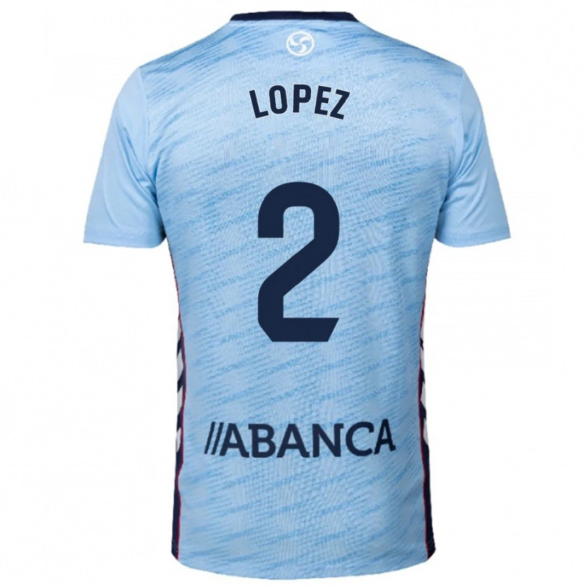 Danxen Barn Iván López #2 Himmelsblå Röd Hemmatröja Matchtröjor 2025/26 Tröjor T-Tröja