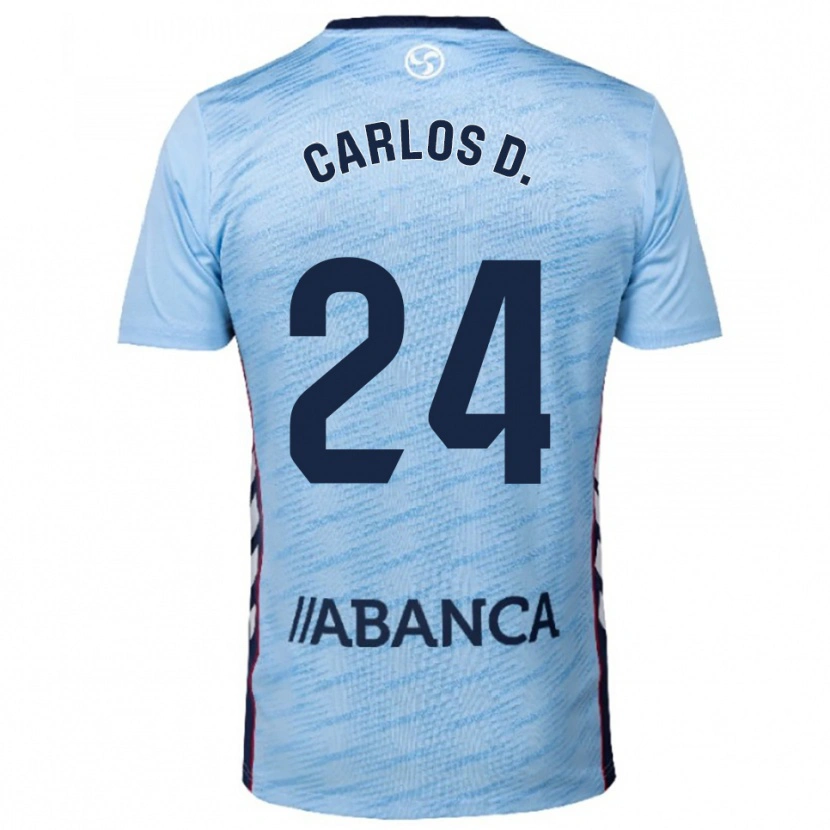 Danxen Barn Carlos Domínguez #24 Himmelsblå Röd Hemmatröja Matchtröjor 2025/26 Tröjor T-Tröja