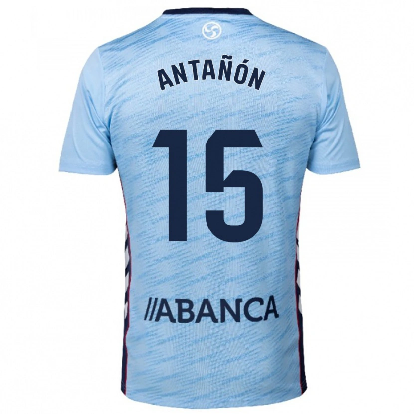 Danxen Barn Andrés Antañón #15 Himmelsblå Röd Hemmatröja Matchtröjor 2025/26 Tröjor T-Tröja