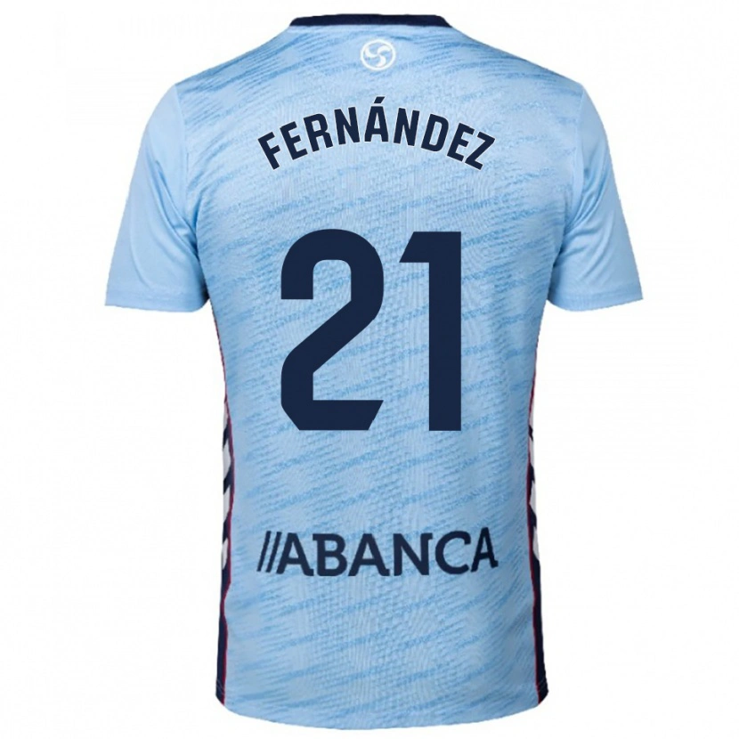Danxen Barn Manu Fernández #21 Himmelsblå Röd Hemmatröja Matchtröjor 2025/26 Tröjor T-Tröja
