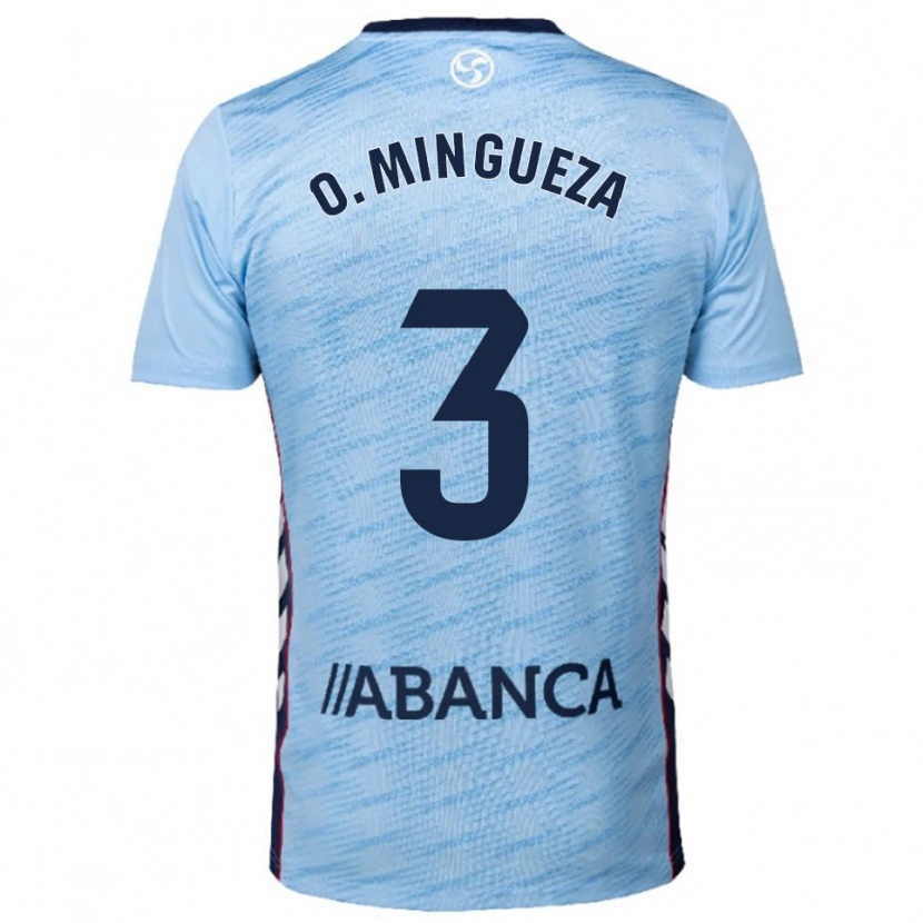 Danxen Barn Óscar Mingueza #3 Himmelsblå Röd Hemmatröja Matchtröjor 2025/26 Tröjor T-Tröja