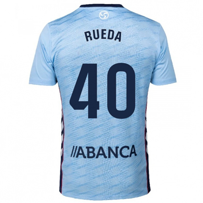 Danxen Barn Javi Rueda #40 Himmelsblå Röd Hemmatröja Matchtröjor 2025/26 Tröjor T-Tröja