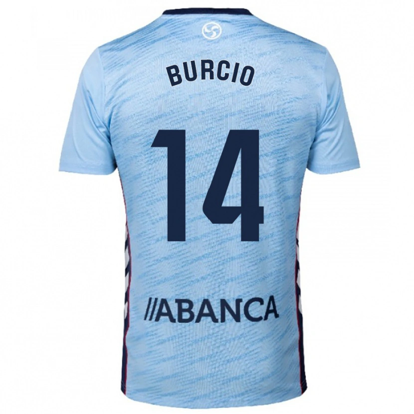 Danxen Barn Hugo Burcio #14 Himmelsblå Röd Hemmatröja Matchtröjor 2025/26 Tröjor T-Tröja