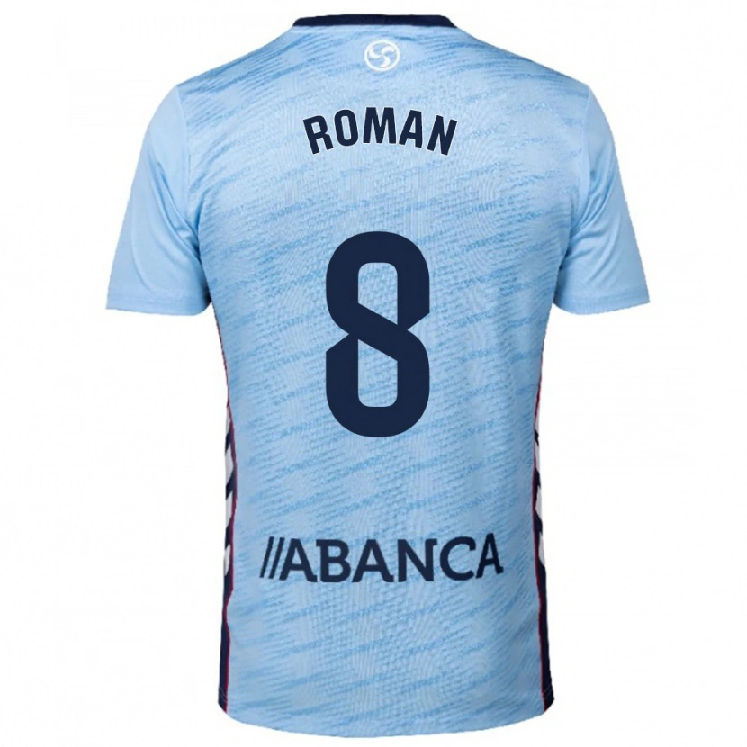Danxen Barn Miguel Román #8 Himmelsblå Röd Hemmatröja Matchtröjor 2025/26 Tröjor T-Tröja