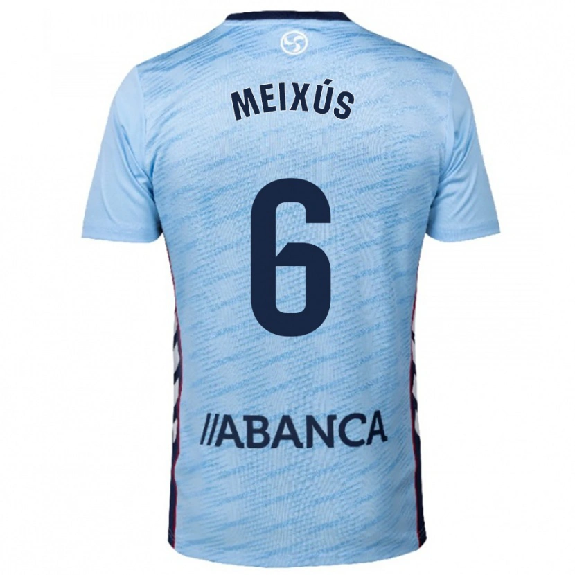 Danxen Barn Pablo Meixús #6 Himmelsblå Röd Hemmatröja Matchtröjor 2025/26 Tröjor T-Tröja