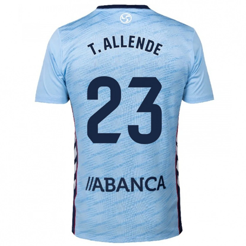 Danxen Barn Tadeo Allende #23 Himmelsblå Röd Hemmatröja Matchtröjor 2025/26 Tröjor T-Tröja