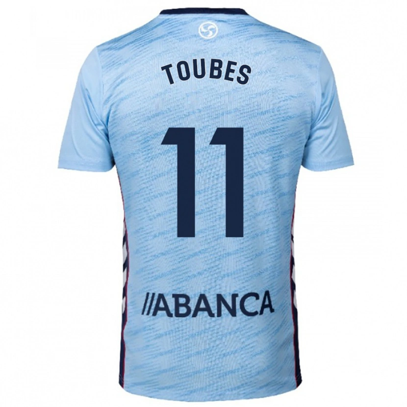 Danxen Barn Ana Toubes #11 Himmelsblå Röd Hemmatröja Matchtröjor 2025/26 Tröjor T-Tröja