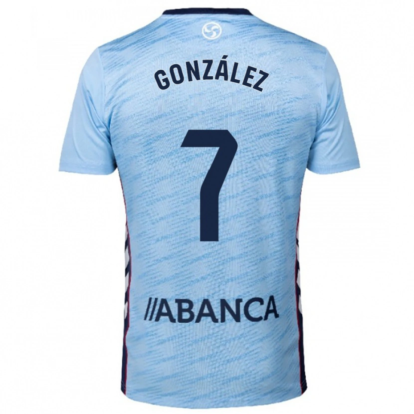 Danxen Barn Hugo González #7 Himmelsblå Röd Hemmatröja Matchtröjor 2025/26 Tröjor T-Tröja