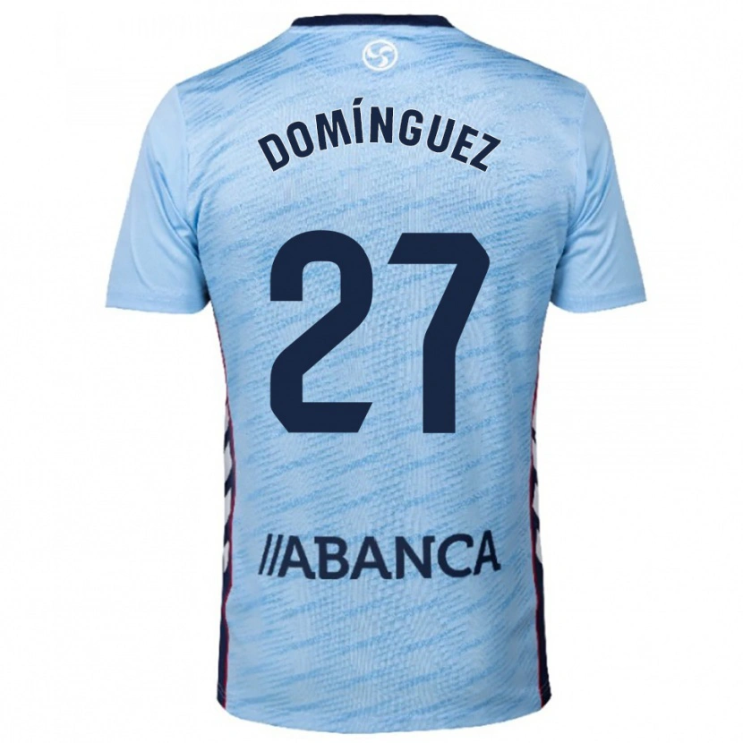 Danxen Barn Emma Domínguez #27 Himmelsblå Röd Hemmatröja Matchtröjor 2025/26 Tröjor T-Tröja