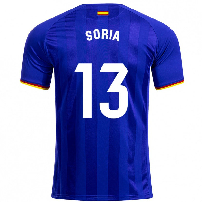 Danxen Barn David Soria #13 Blå Röd Gul Hemmatröja Matchtröjor 2025/26 Tröjor T-Tröja