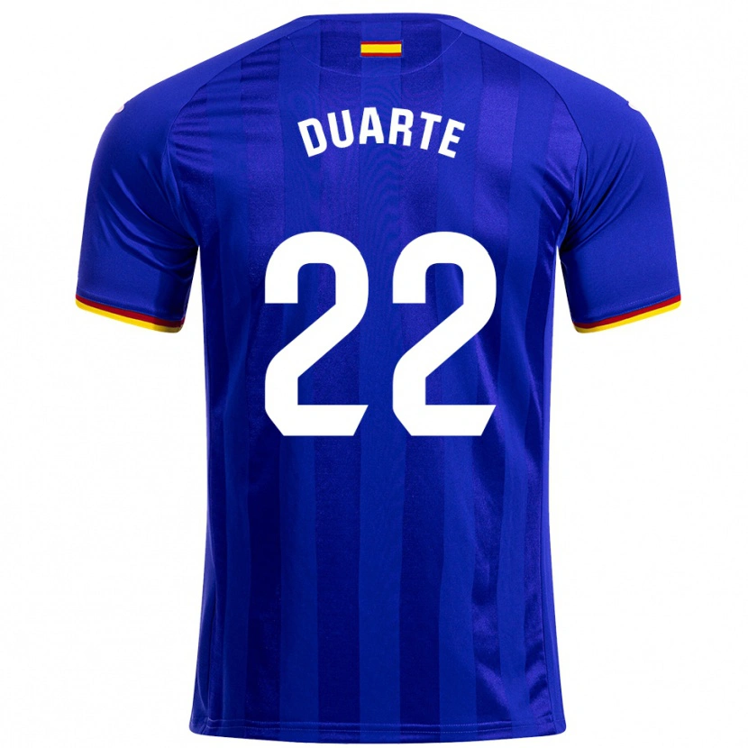 Danxen Barn Domingos Duarte #22 Blå Röd Gul Hemmatröja Matchtröjor 2025/26 Tröjor T-Tröja