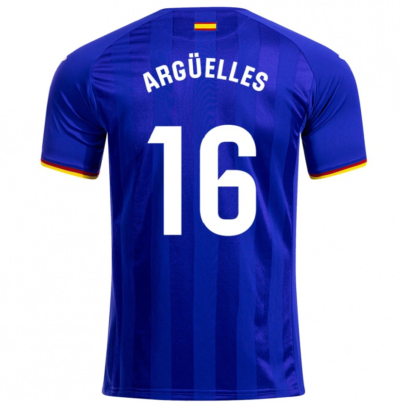 Danxen Barn David Argüelles #16 Blå Röd Gul Hemmatröja Matchtröjor 2025/26 Tröjor T-Tröja