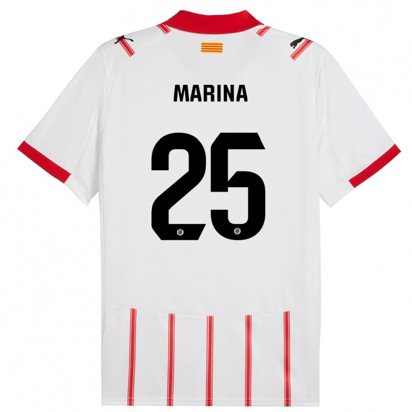 Danxen Barn Sergi Marina #25 Vit Röd Hemmatröja Matchtröjor 2025/26 Tröjor T-Tröja