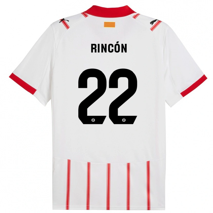 Danxen Barn Hugo Rincón #22 Vit Röd Hemmatröja Matchtröjor 2025/26 Tröjor T-Tröja