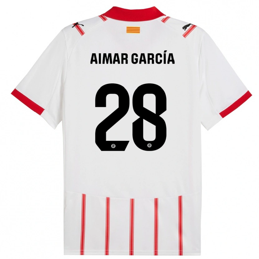 Danxen Barn Aimar García #28 Vit Röd Hemmatröja Matchtröjor 2025/26 Tröjor T-Tröja