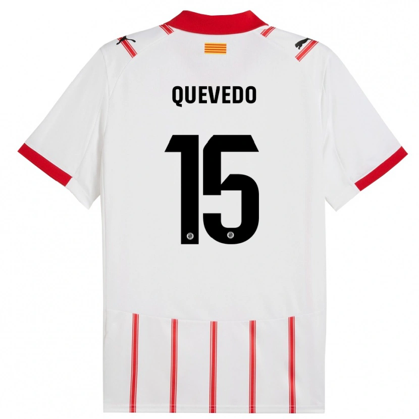 Danxen Barn Erik Quevedo #15 Vit Röd Hemmatröja Matchtröjor 2025/26 Tröjor T-Tröja