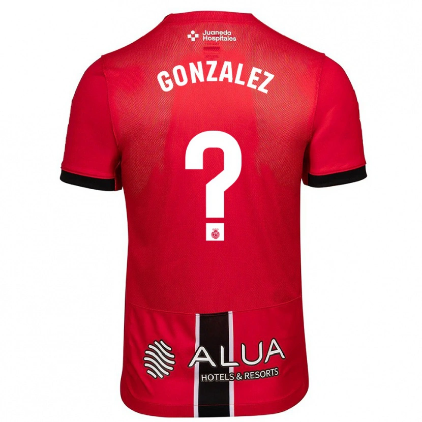 Danxen Barn Adrià González #0 Röd Svart Hemmatröja Matchtröjor 2025/26 Tröjor T-Tröja