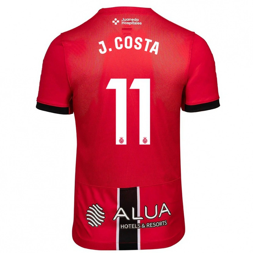 Danxen Barn Jaume Costa #11 Röd Svart Hemmatröja Matchtröjor 2025/26 Tröjor T-Tröja