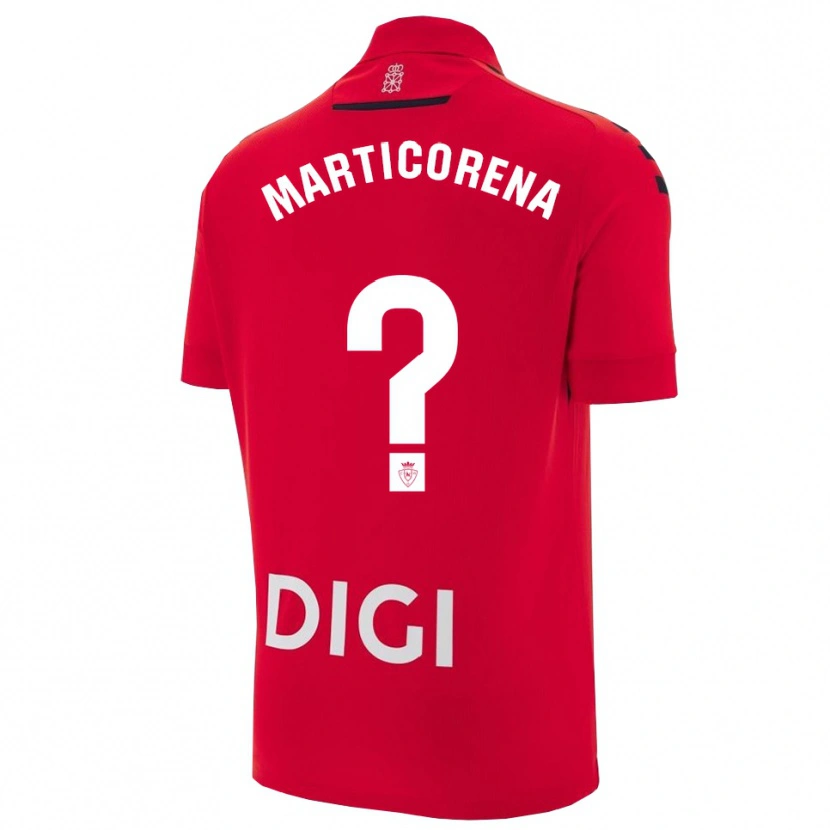 Danxen Barn Ander Marticorena #0 Röd Svart Hemmatröja Matchtröjor 2025/26 Tröjor T-Tröja