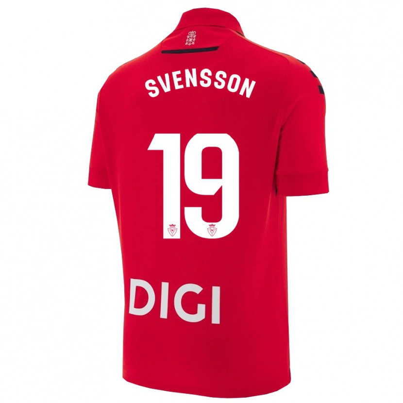 Danxen Barn Max Svensson #19 Röd Svart Hemmatröja Matchtröjor 2025/26 Tröjor T-Tröja