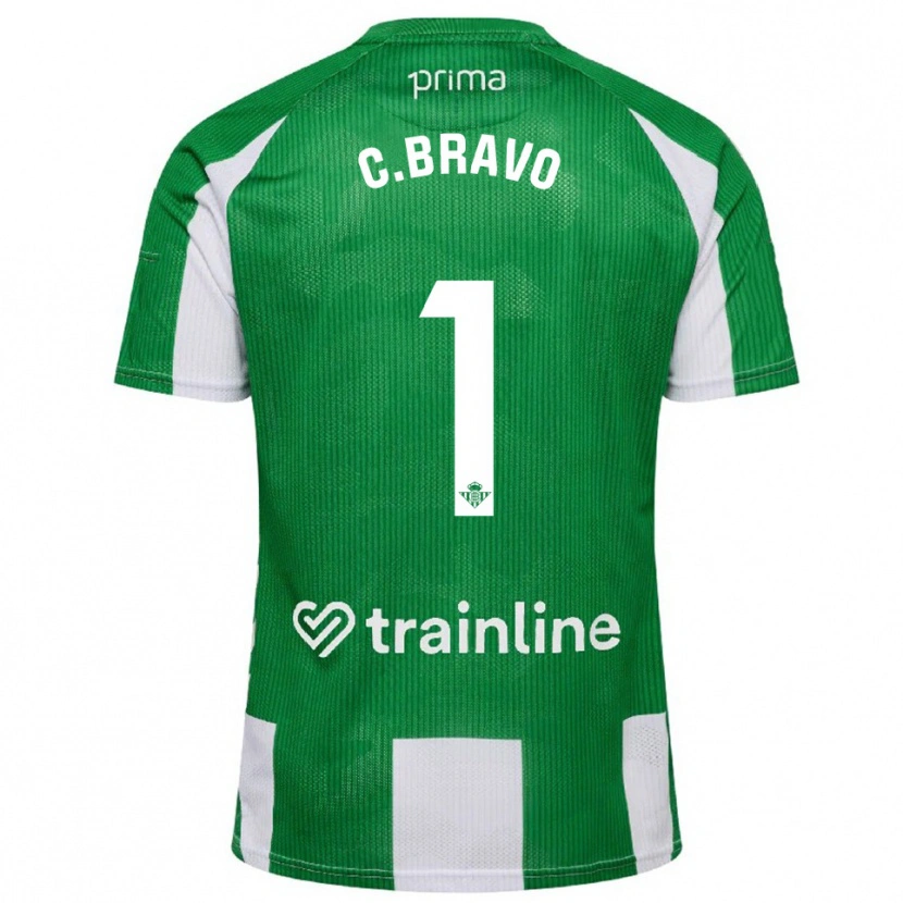 Danxen Barn Claudio Bravo #1 Grön Vit Hemmatröja Matchtröjor 2025/26 Tröjor T-Tröja
