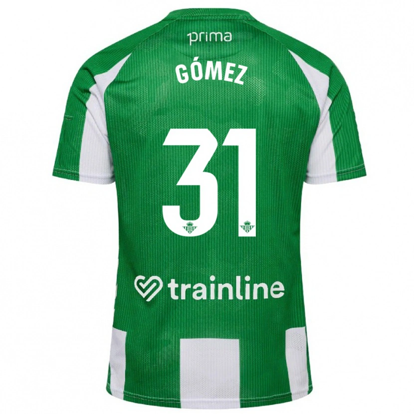 Danxen Barn Valentín Gómez #31 Grön Vit Hemmatröja Matchtröjor 2025/26 Tröjor T-Tröja