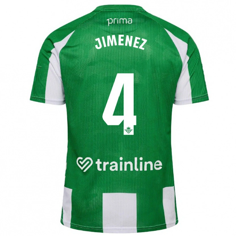 Danxen Barn María Jiménez Gutiérrez #4 Grön Vit Hemmatröja Matchtröjor 2025/26 Tröjor T-Tröja