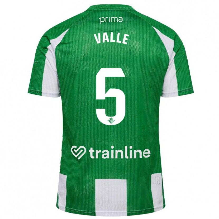 Danxen Barn María Valle López #5 Grön Vit Hemmatröja Matchtröjor 2025/26 Tröjor T-Tröja