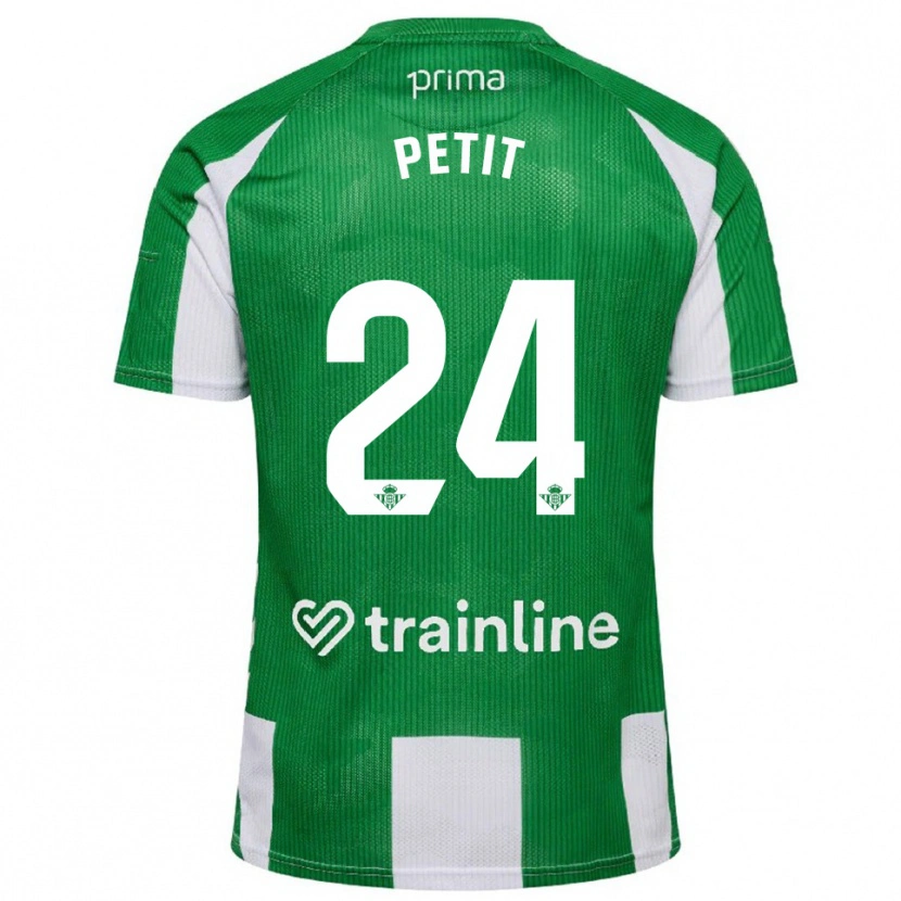 Danxen Barn Gonzalo Petit #24 Grön Vit Hemmatröja Matchtröjor 2025/26 Tröjor T-Tröja