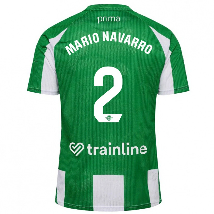 Danxen Barn Mario Navarro #2 Grön Vit Hemmatröja Matchtröjor 2025/26 Tröjor T-Tröja