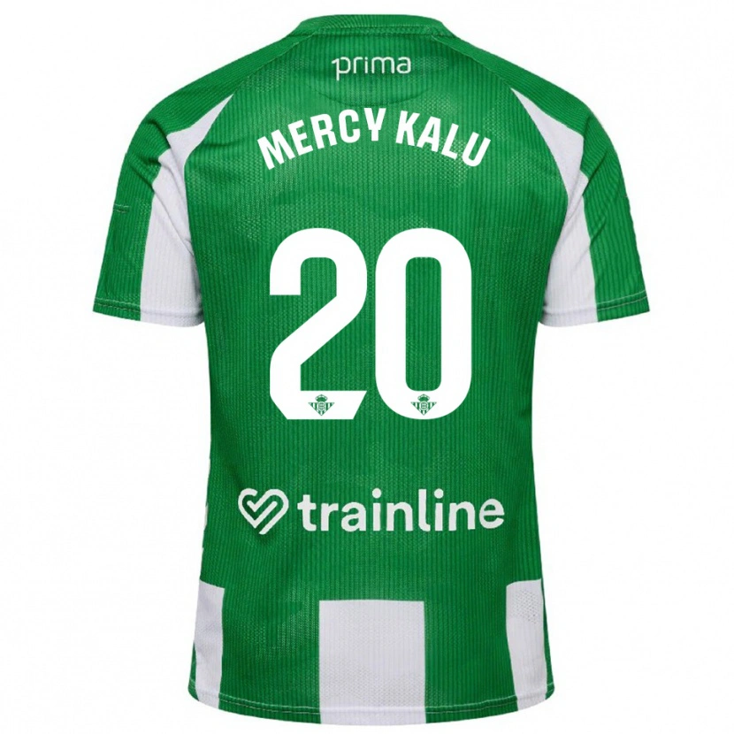 Danxen Barn Chinyere Mercy Kalu #20 Grön Vit Hemmatröja Matchtröjor 2025/26 Tröjor T-Tröja