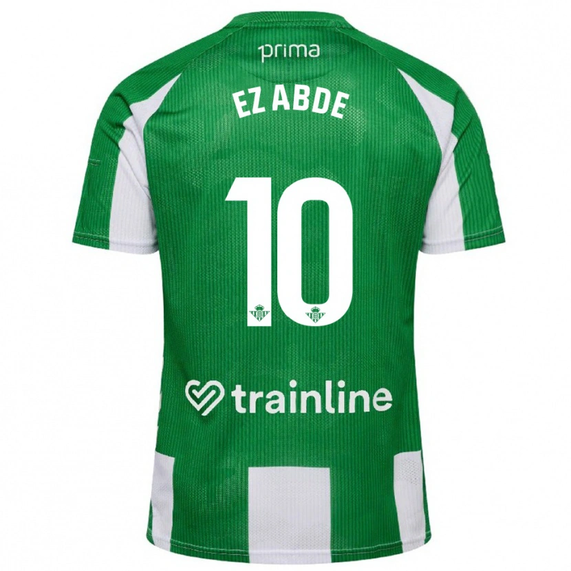 Danxen Barn Abde Ezzalzouli #10 Grön Vit Hemmatröja Matchtröjor 2025/26 Tröjor T-Tröja