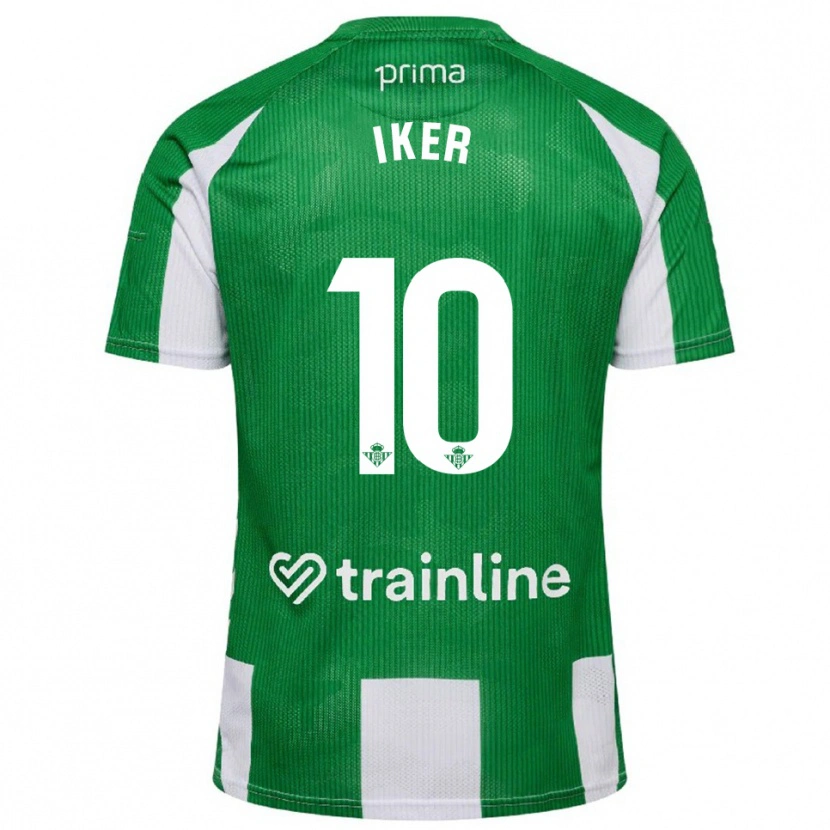 Danxen Barn Iker Losada #10 Grön Vit Hemmatröja Matchtröjor 2025/26 Tröjor T-Tröja