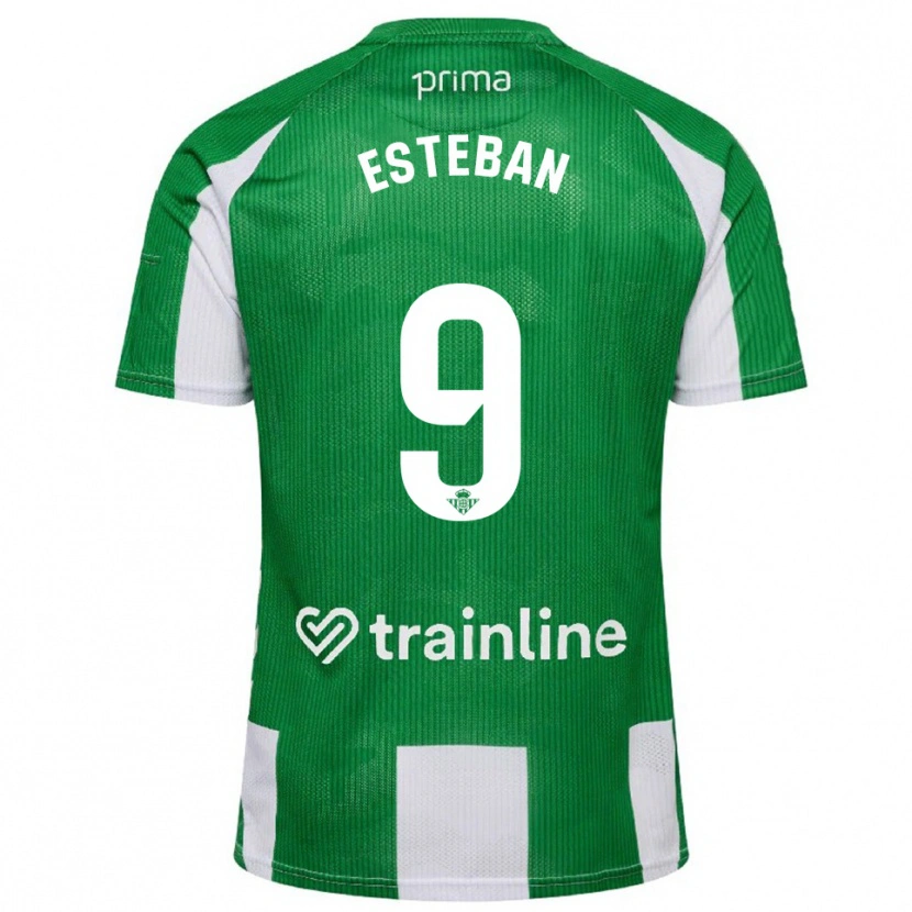 Danxen Barn Paco Esteban #9 Grön Vit Hemmatröja Matchtröjor 2025/26 Tröjor T-Tröja
