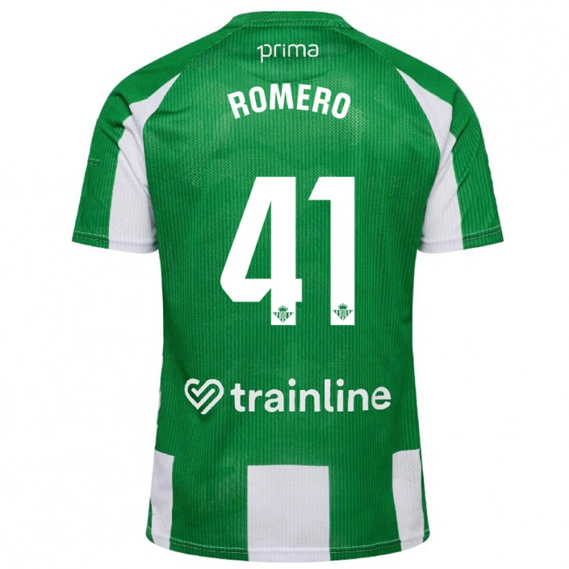 Danxen Barn José Romero #41 Grön Vit Hemmatröja Matchtröjor 2025/26 Tröjor T-Tröja