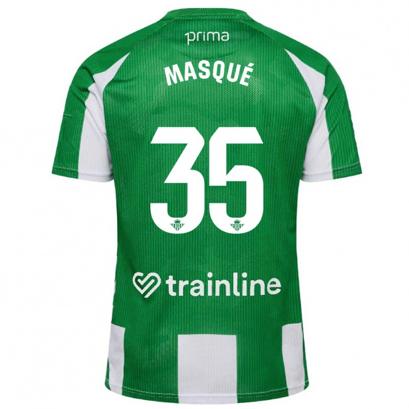 Danxen Barn Òscar Masqué #35 Grön Vit Hemmatröja Matchtröjor 2025/26 Tröjor T-Tröja