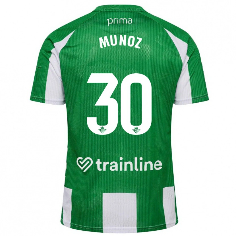 Danxen Barn Blanca Muñoz #30 Grön Vit Hemmatröja Matchtröjor 2025/26 Tröjor T-Tröja