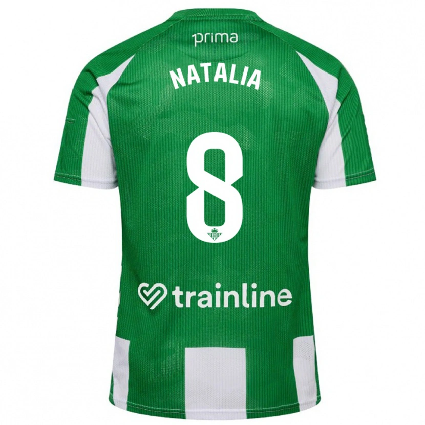 Danxen Barn Natalia Montilla Martinez #8 Grön Vit Hemmatröja Matchtröjor 2025/26 Tröjor T-Tröja