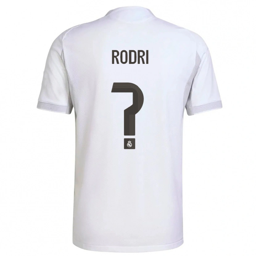 Danxen Barn Rodri #0 Vit Gul Hemmatröja Matchtröjor 2025/26 Tröjor T-Tröja