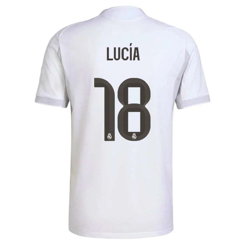 Danxen Barn Lucia Rodriguez #18 Vit Gul Hemmatröja Matchtröjor 2025/26 Tröjor T-Tröja