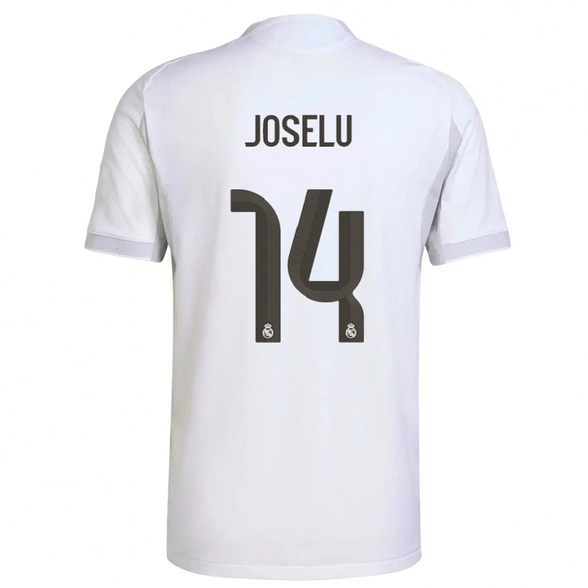 Danxen Barn Joselu #14 Vit Gul Hemmatröja Matchtröjor 2025/26 Tröjor T-Tröja