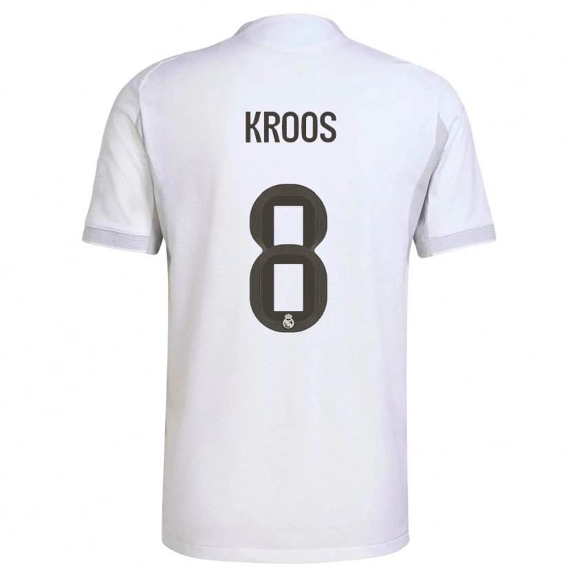 Danxen Barn Toni Kroos #8 Vit Gul Hemmatröja Matchtröjor 2025/26 Tröjor T-Tröja
